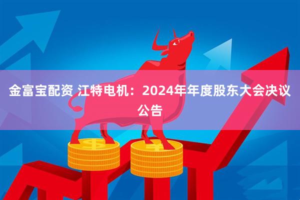 金富宝配资 江特电机：2024年年度股东大会决议公告